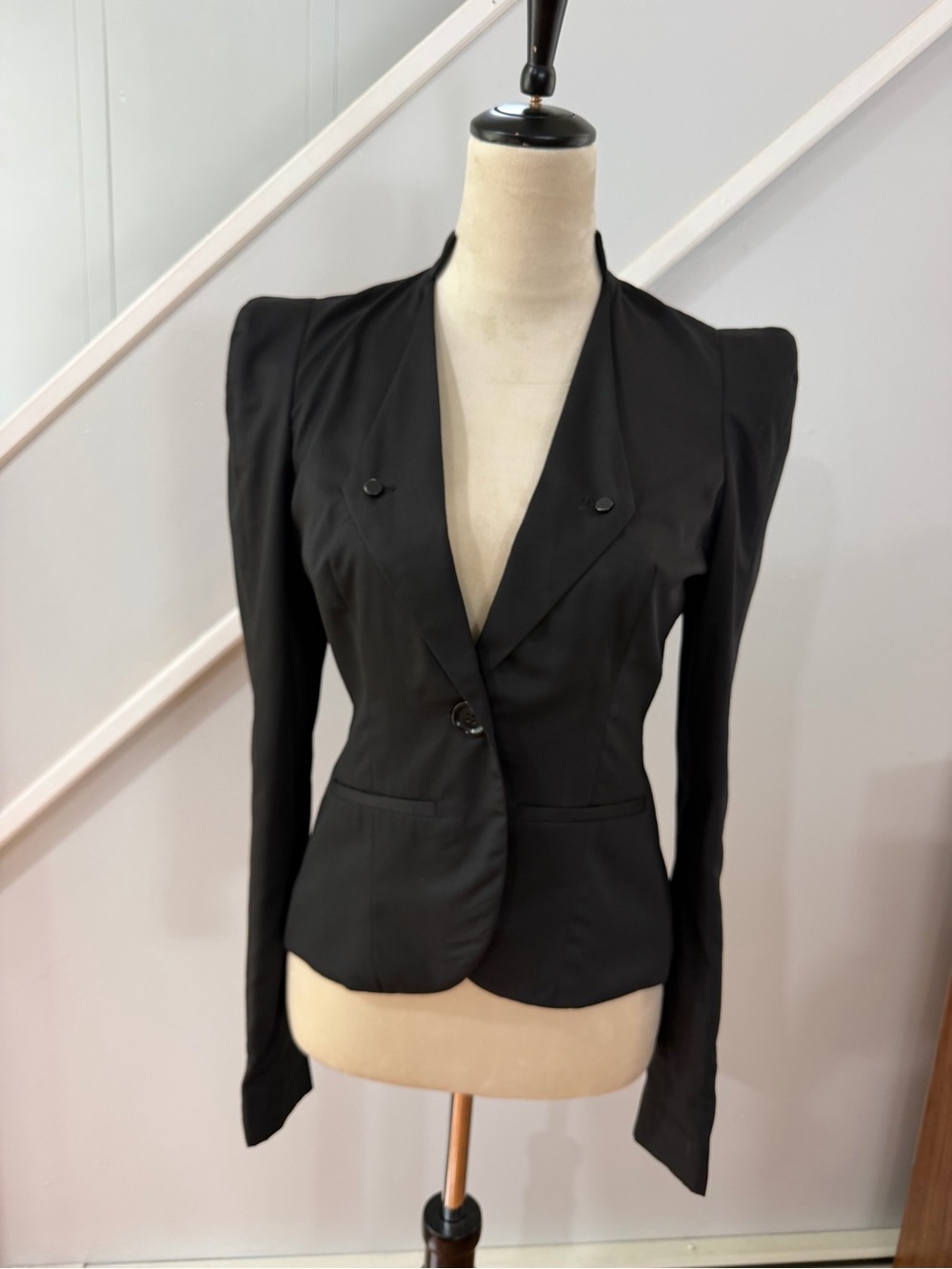 Kardashian Kollection Tailoring Black Structured Blazer Jacket NWT Size M